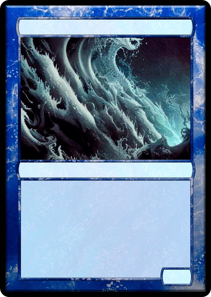 Darkus0's tweet photo. Just a little sneak peek at the updated $Saito Realms blue and white~silver card background 😉, what do you guys think? (Btw this is a mockup, don't mind the art or the frame alignment) 
#Saito #boardgames https://t.co/z1lnC20XoG
