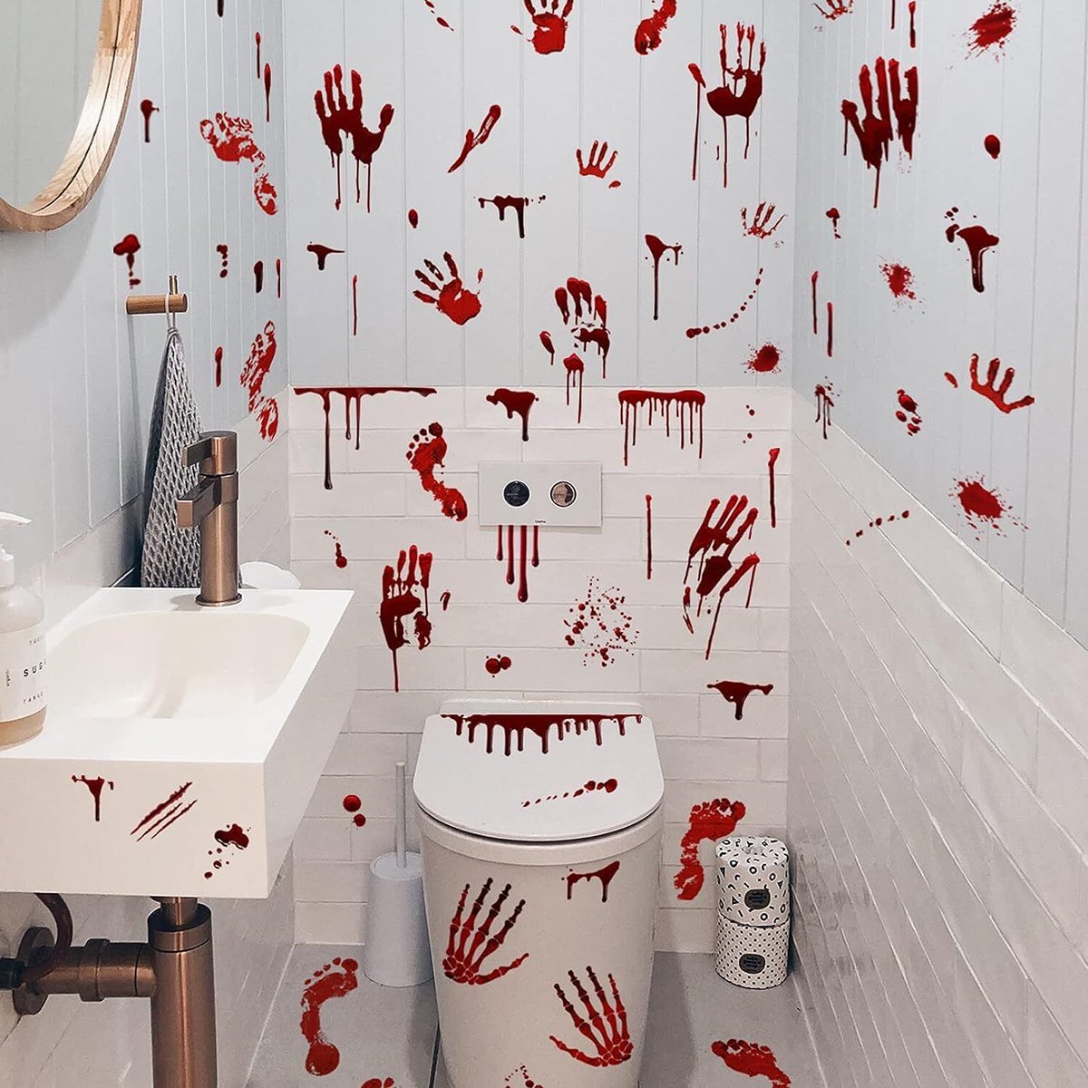 superstoreglob1's tweet image. Halloween Bloody Handprints &amp;amp; Footprints Wall Stickers - 8 Pack!   ebay.com/itm/3051425692…