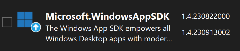 wimbokkers's tweet image. There seems to be a new Windows App SDK update available. But no release notes yet. Will I dare to update it? 

 #WinAppSDK