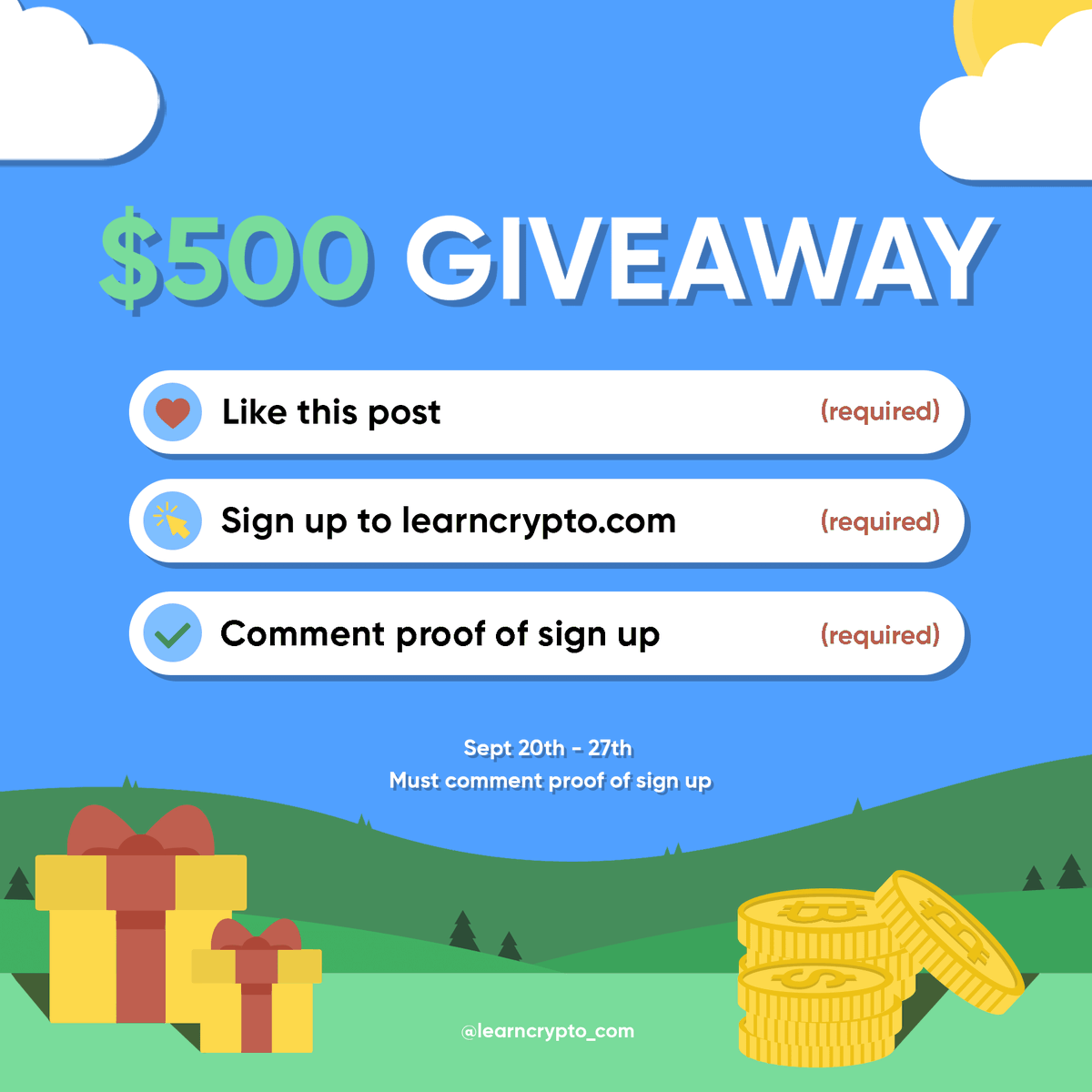 Learncrypto_com's tweet image. Attention Crypto Learners! 🚨

To celebrate the relaunch of our Web Academy, we are holding a WEEKLY $500 GIVEAWAY!

To participate, follow the steps mentioned below and reply with proof of participation 👇

Good luck learners! 💙