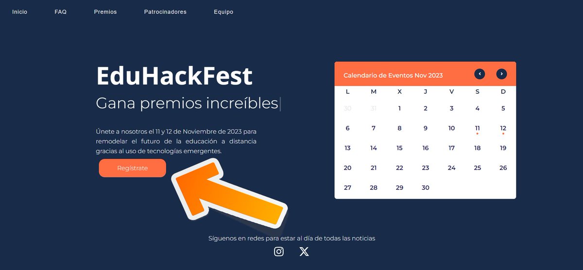 eduhackfest's tweet photo. Pulsa sobre el siguiente botón en nuestra web para acceder al formulario de inscripción. 

Si tienes cualquier duda, sobre la inscripción o sobre el evento, no dudes en consultar con nosotros vía MD. https://t.co/TLUTqsjB6F