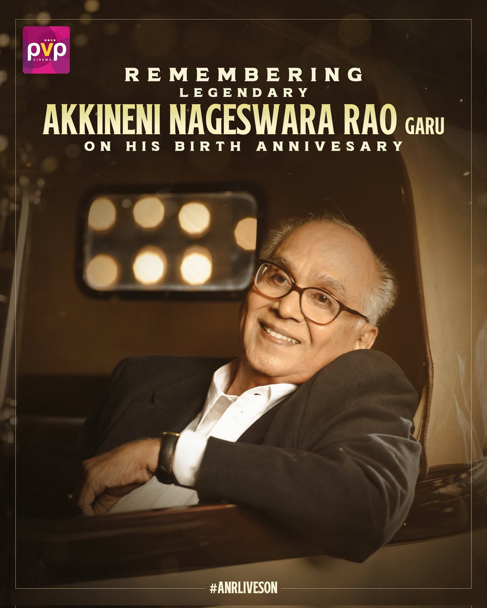 Celebrating the birth anniversary of #AkkineniNageswaraRao, a pioneer of Indian cinema 🌟 His remarkable journey through the world of cinema serves as a testament to his enduring passion and dedication 🙌 #ANRLivesOn #CelebratingANR100