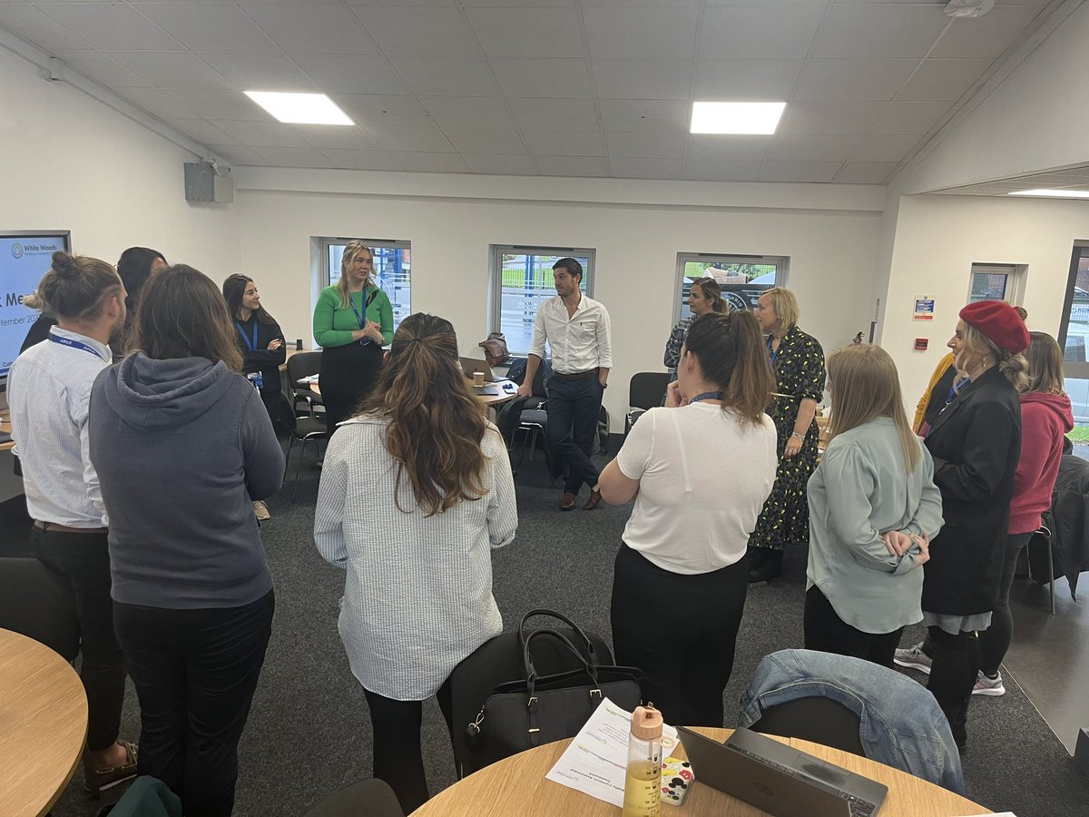 mel_4nie's tweet photo. The lovely rumble around @WhiteWoodsPAT1 colleagues getting together again, kicking off today with @k_dodsworth at our #mathsnetwork meeting #enjoy ✖️➗➕➖🟰 https://t.co/TQRwkO9HDE