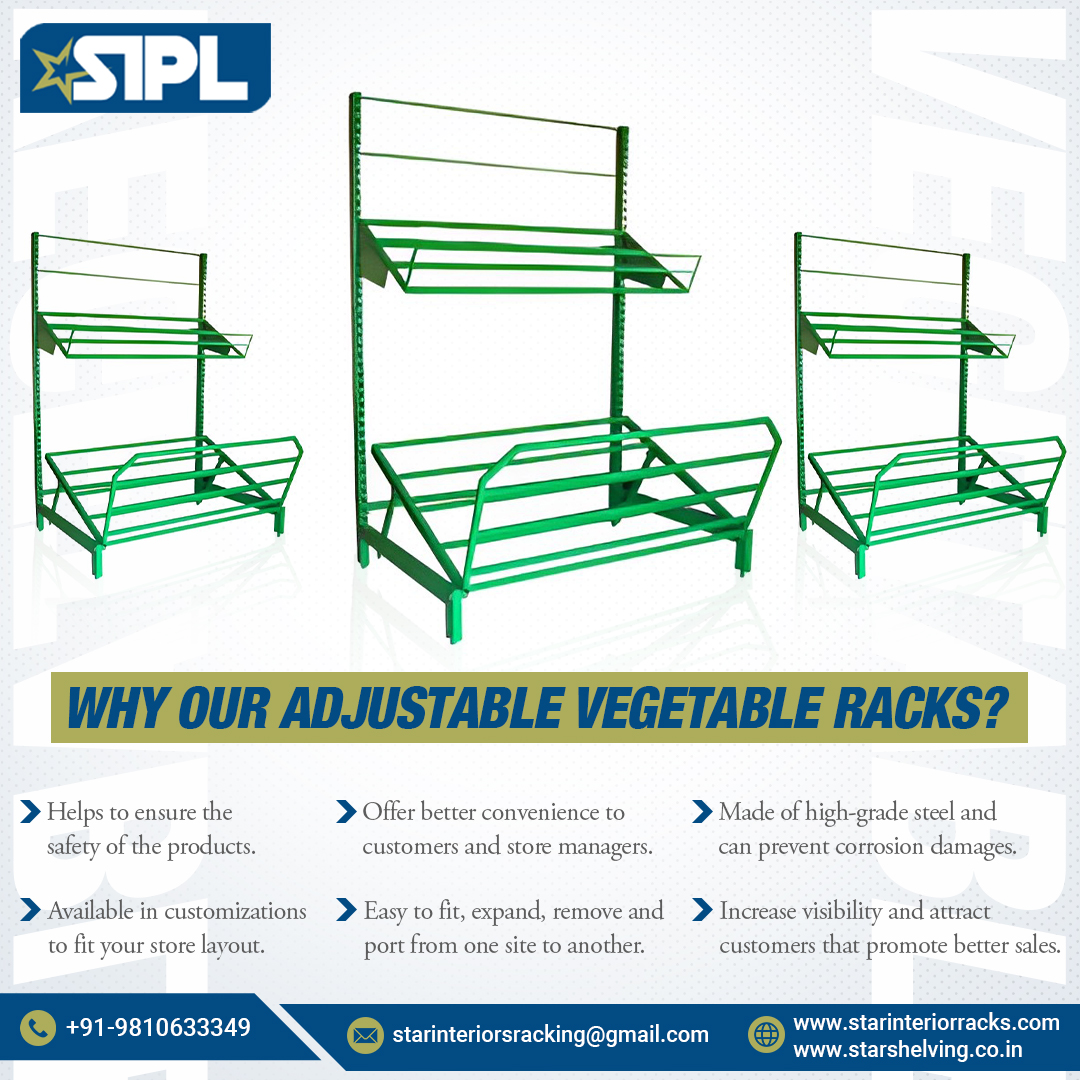 starinteriors2's tweet image. 🌱🍅 Looking for the Best Vegetable Storage Solution? Look No Further! Introducing Star Interiors' Vegetable Racks

📞: +91-9810633349
🌐: starshelving.co.in
📧: starinteriorsracking@gmail.com

#vegetablerack #vegetablerackmanufacturers #StarInteriorsPrivateLimited