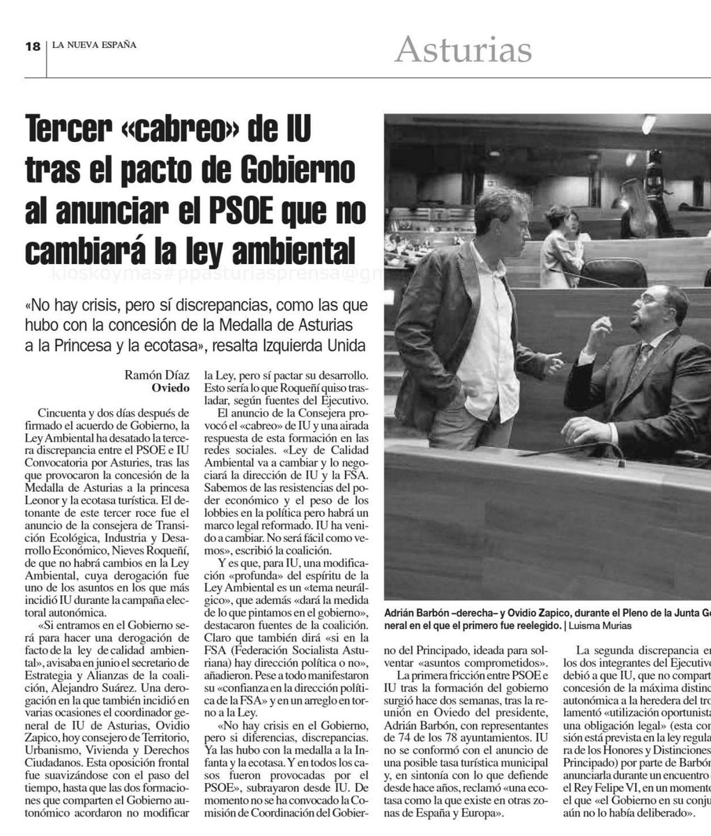 PP_Asturias's tweet photo. Barbón tuvo la oportunidad de elegir entre la moderación que le sirvió en bandeja @CangaFanoDiego, o la radicalidad de un Gobierno en coalición con IU. 

❌ Optó por lo segundo.

Y a menos de 💯 días, los problemas entre los socios no dejan de crecer 👇 https://t.co/QcWcn5UXp6