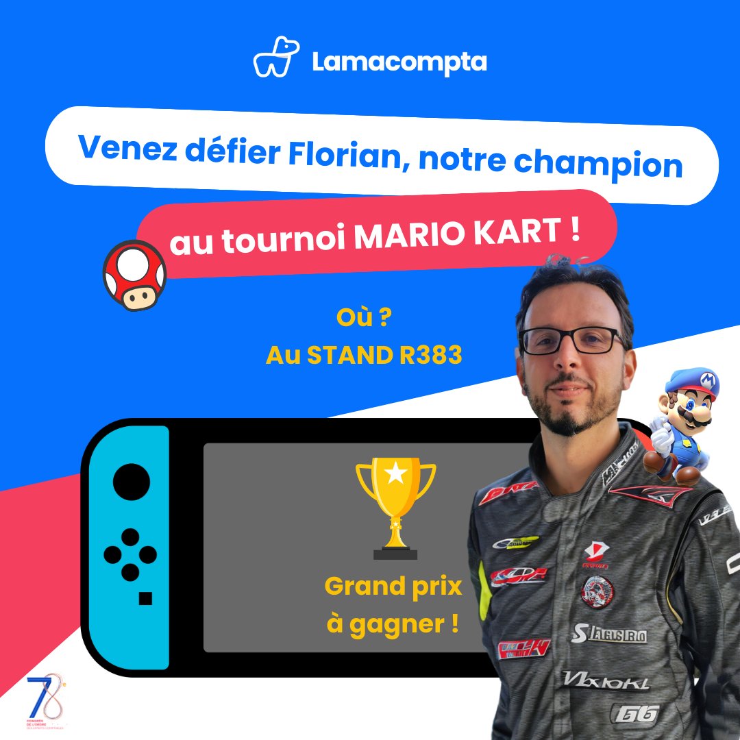 Pour ce congrès, nous avons décidé de faire un tournoi où vous pourrez essayer de battre Florian, notre champion ! 
Des prix sont à la clef, alors pourquoi pas tenter votre chance ? 😉⚡️

Inscrivez vous par ici : 
bit.ly/3LjM94Y

#compta #expertcomptable #concours