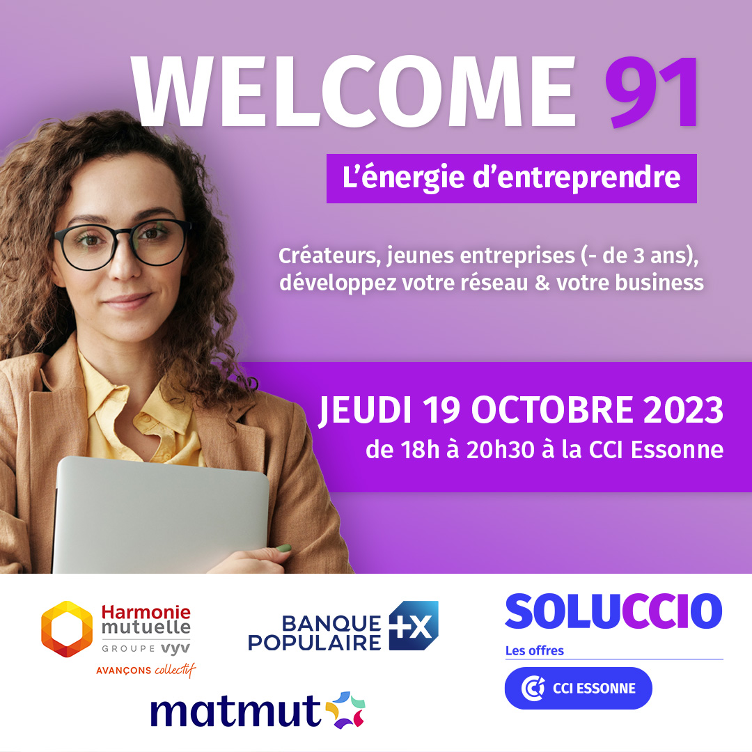 cciessonne's tweet photo. 📢 #JeunesEntreprises (- de 3 ans), le 19 oct. venez découvrir les atouts du territoire, développer votre réseau & votre business 😍
Inscriptions gratuites 👉https://t.co/PeyfTKVNbI
#entrepreneuriat #essonne #reseautage
@BanquePopulaire ; @hmutuelle ; @Matmut ; @CCI_entreprises https://t.co/koTCCUn1Z1