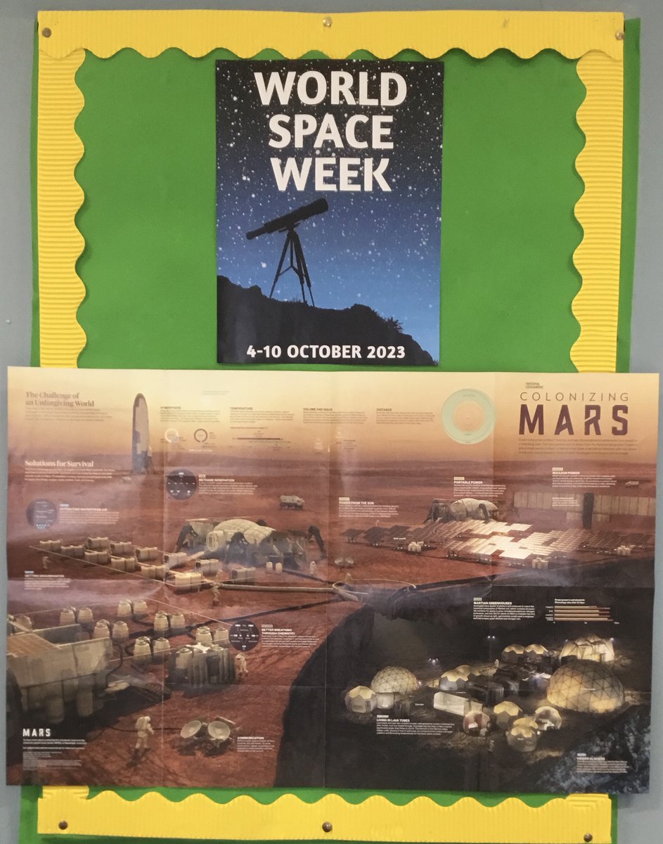 As trailed by @leysbiotutor yesterday, here is our display for World Space Week #space #science #stargazing #astronomy #physics #planets @LeysPhysics