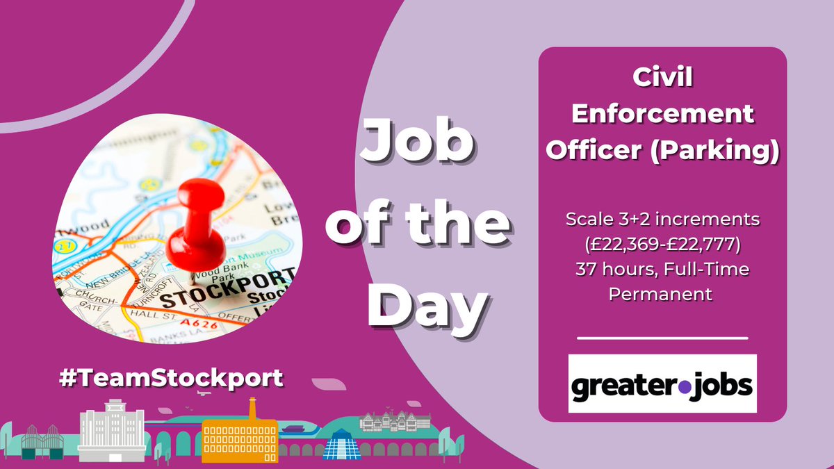 JobsAtStockport's tweet image. Do you have the ability to work on your own initiative &amp;amp; have excellent #interpersonal &amp;amp; #customer care #skills? #TeamStockport are looking for five conscientious people to make a positive contribution to our #Parking Enforcement #Team. Find out more 👉 orlo.uk/3W9kA