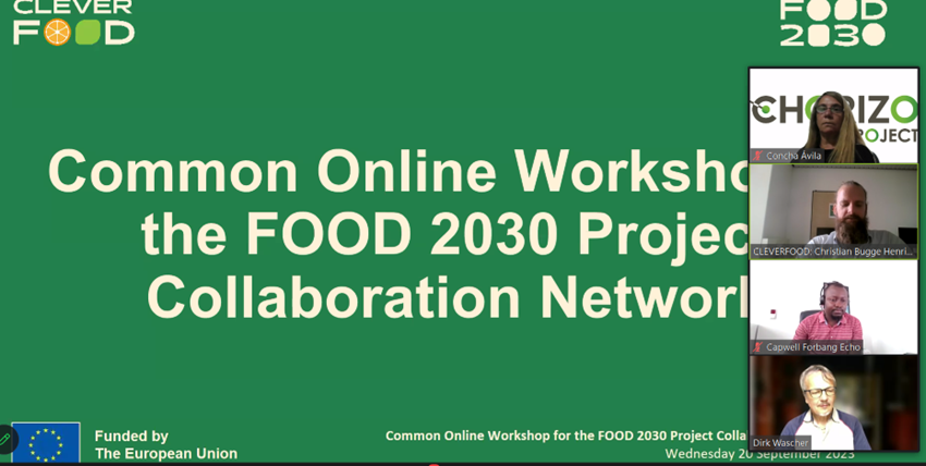 Today we participate in Common  Workshop for the #FOOD2030 Project #Collaboration #Network #CLEVERFOOD #CHORIZO @HorizonEU  #FoodSystems #foodwaste #FLW