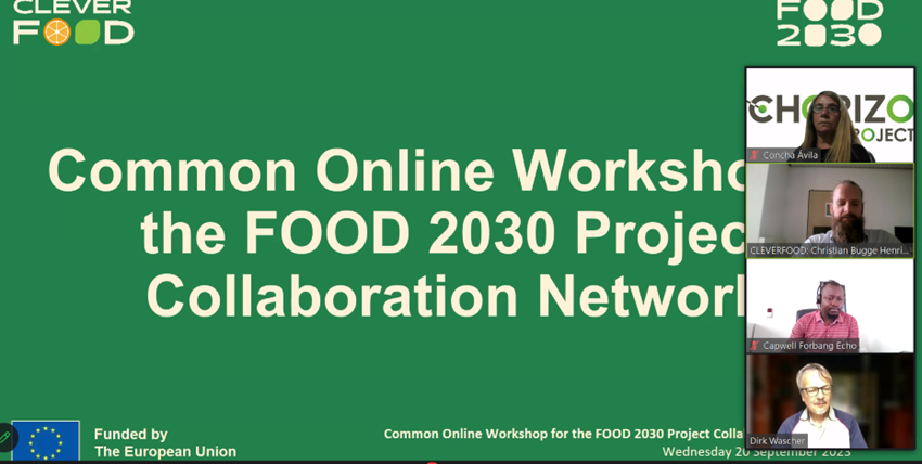 CHORIZOproject's tweet photo. Today we participate in Common Workshop for the #FOOD2030 Project #Collaboration #Network #CLEVERFOOD #CHORIZO @HorizonEU #FoodSystems #foodwaste #FLW https://t.co/GfeODbeQvk