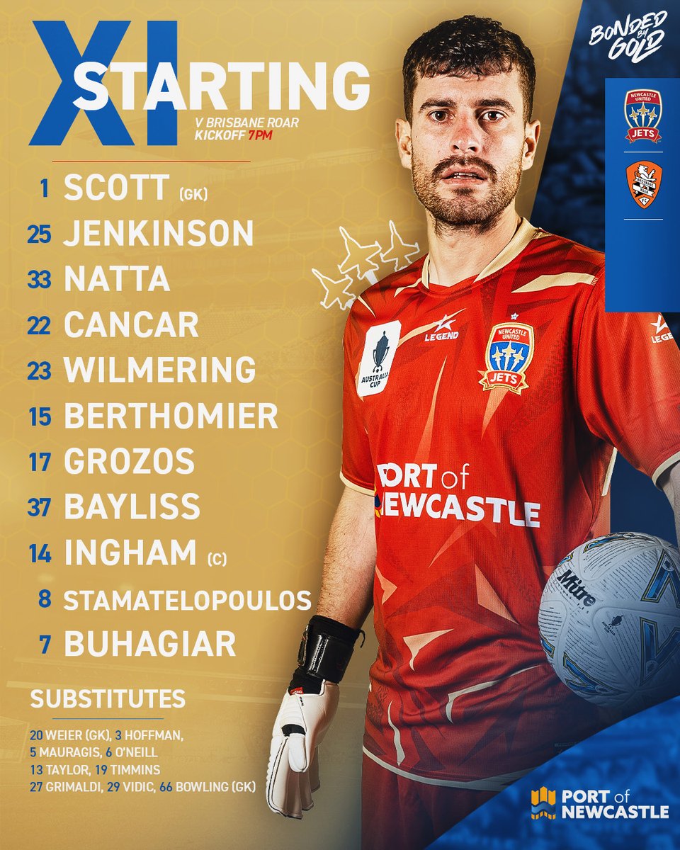 𝑻𝒆𝒂𝒎 𝒏𝒆𝒘𝒔! Jason Berthomier will make his first appearance for the club in tonight's pre-season match. Ryan Scott starts in goal in front of his hometown.

#BondedByGold