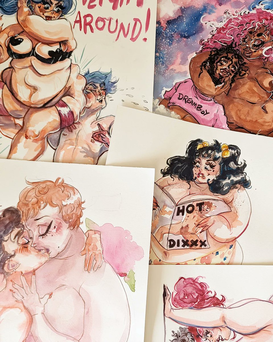 SPUNKROCKARTIST's tweet photo. ORIGINAL EROTIC ART FOR SALE (please share ❤️) https://t.co/77J6G0ZF7N https://t.co/b8qtWASQ8N