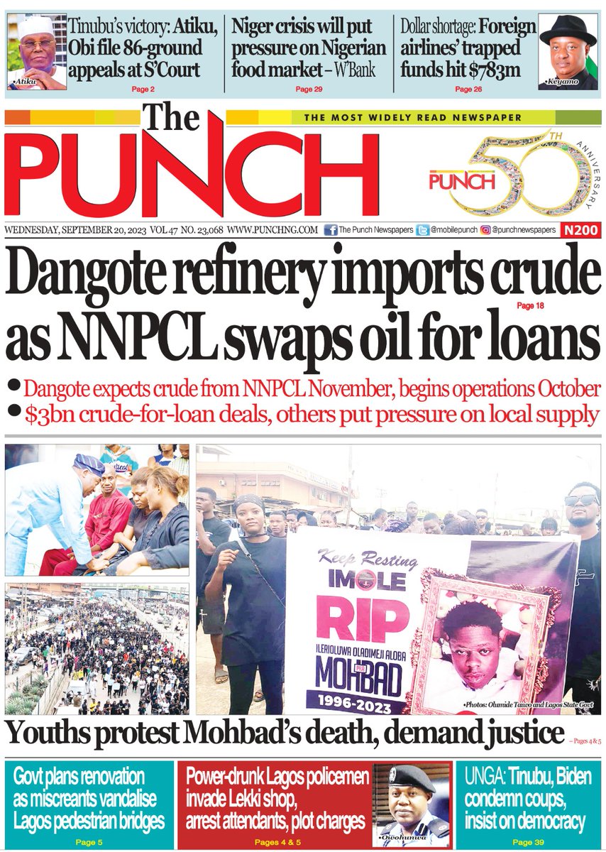 tolaogunnubi's tweet photo. #Headlines #Kano #Lagos #ObaSolomon #Nigerians #Abuja #UNGeneralAssembly #DangoteRefinery #DJSplash #Igbos #Imole #Gistlover #TrendingNews #Agulu #AtikuAbubakar #BolaTinubu https://t.co/EckkHgAJAo