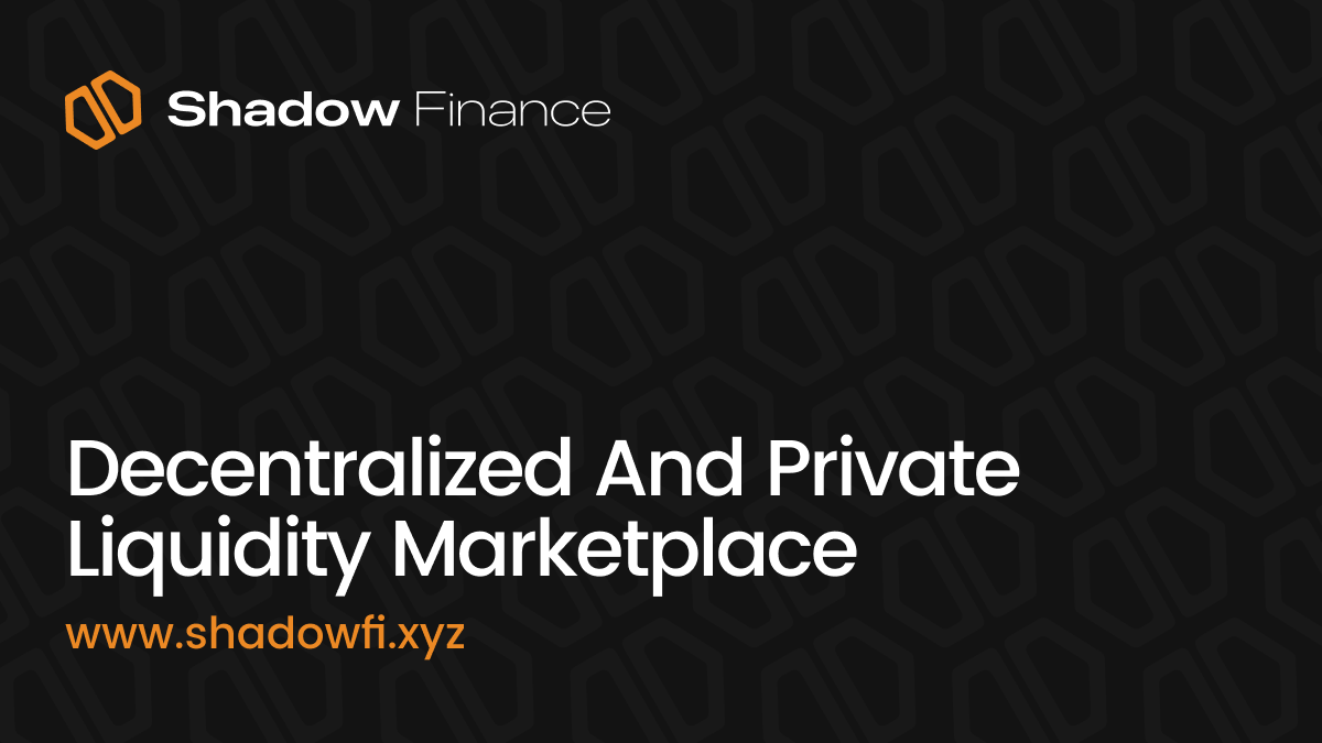 malinovskyi's tweet photo. 🔥 Excited to dive deep into the future of finance! @ShadowFi_xyz is leading the way with their decentralized and private liquidity marketplace. 🛡️. Don't get left in the dark, follow them now! 💡
#ShadowFi #PrivacyFirst #ShadowFinance 🚀🌙 https://t.co/EbFZQLlcwW