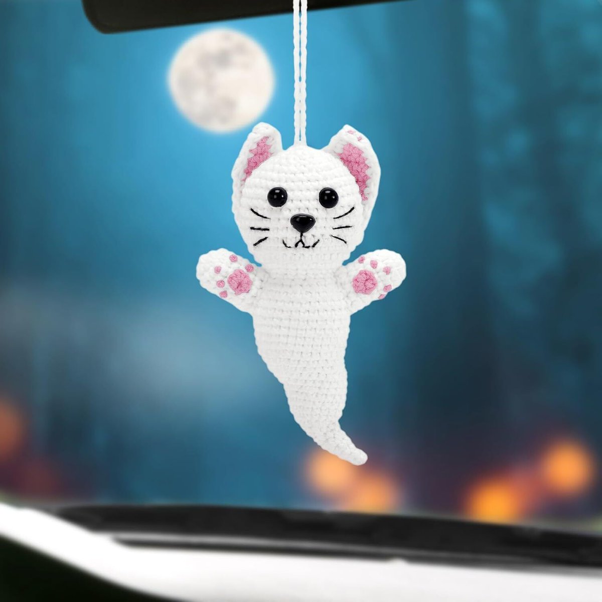 superstoreglob1's tweet image. Crochet Ghost Cat Car Hanging Decor: Halloween Decor &amp;amp; Aromatherapy! #halloween #ghostcat #ghosts #halloweendecor   ebay.com/itm/3051427331…