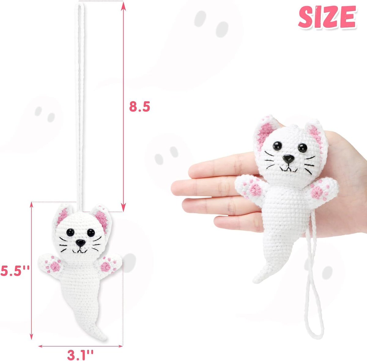 superstoreglob1's tweet image. Crochet Ghost Cat Car Hanging Decor: Halloween Decor &amp;amp; Aromatherapy! #halloween #ghostcat #ghosts #halloweendecor   ebay.com/itm/3051427331…