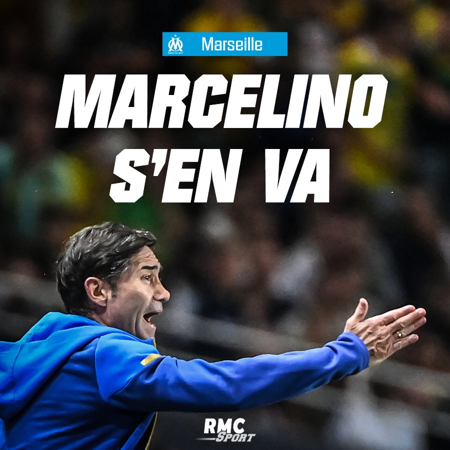 RMCsport's tweet photo. 🚨 Marcelino et son staff quittent Marseille !

https://t.co/OsmobJ5nfm https://t.co/Kd2874Ai0e