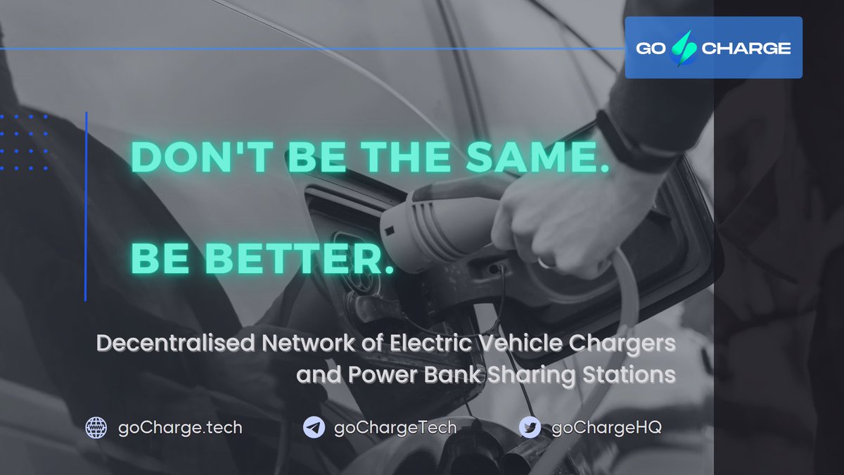 GM to everyone
Learning, innovating, applying, and being better than others.
That's the way it works.
#goChargeHQ #gochargetech #CHARGED
#MultiversX #xPortal #EGLD