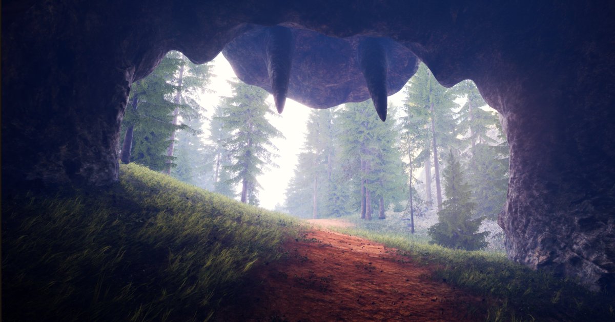We captured different views of the Serpent's Cave in Arcadia's virtual reconstruction. We believe it was formed from an ancient snake that died and calcified. Over time, layers of sediment accumulated, shaping the cave. #ArcadianHistory #VirtualEnvironment