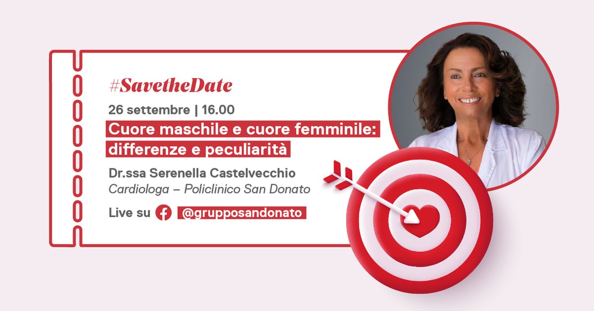 Non perderti la nostra prossima live!📽️🎬⁣ ⁣ Insieme a noi, in occasione della Settimana del Cuore, la dr.ssa Serenella Castelvecchio, Cardiologa presso l'IRCCS Policlinico San Donato. ⁣ Per partecipare 👇 fb.me/e/1pqtoateT