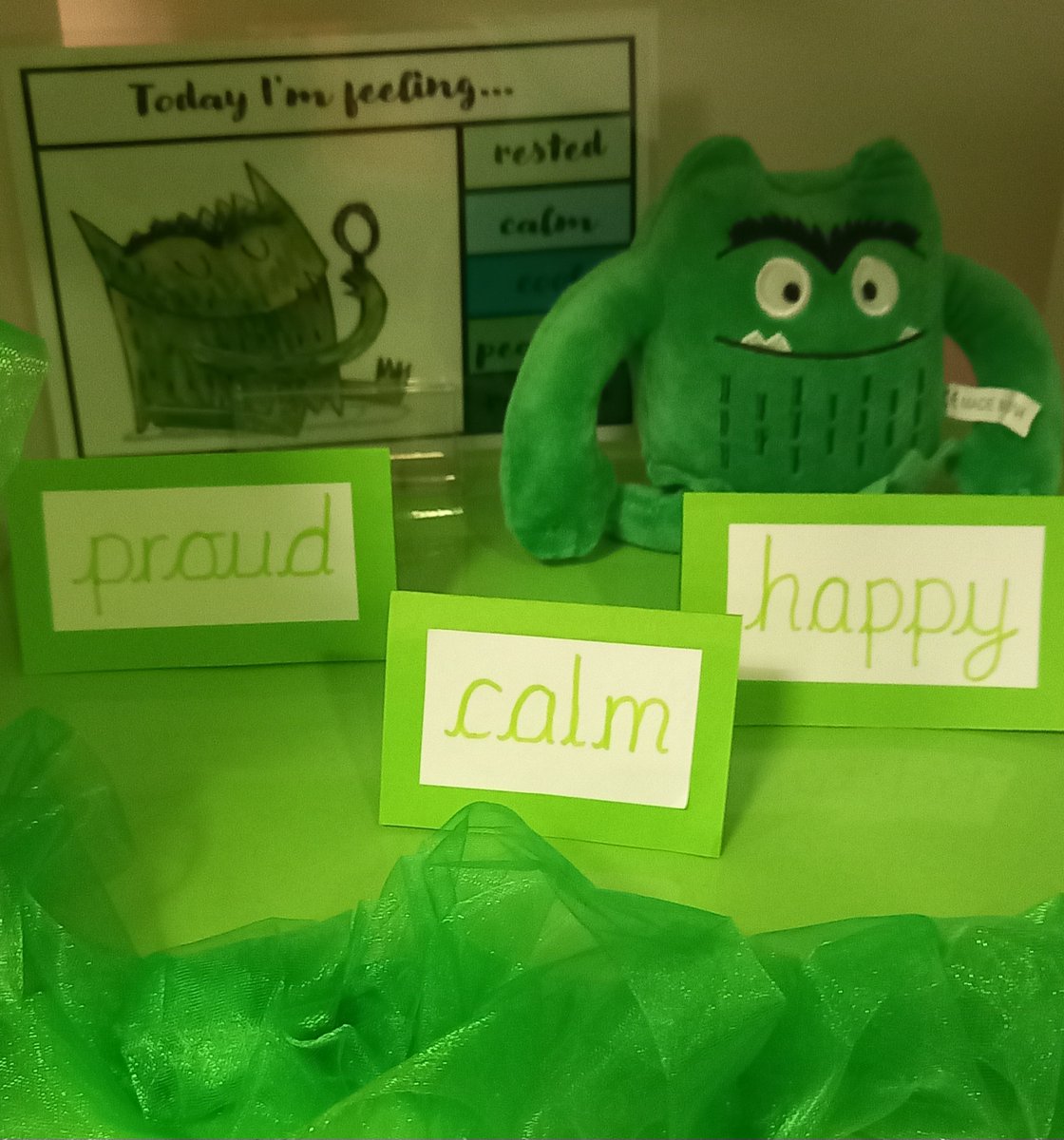 How are you feeling today? EYFS are starting our windy Wednesday morning feeling calm, happy and ready to learn. #colourmonster #yourfeelingsmatter