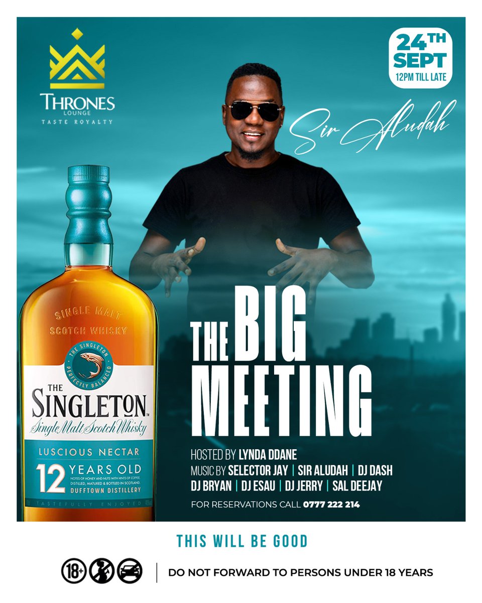 gad_rogers's tweet photo. 🌞Rise and shine, brunch lovers!
🥂 Join us this Sunday for the ultimate #TheBigMeetingBrunch Party happening at @throneskampala 

@lynda_ddane is our host for the day. Music by @DjAludah and @JSelectorJay 

Then @AzawiOfficial and her Band will sing for you. https://t.co/ocgK3oVy3R
