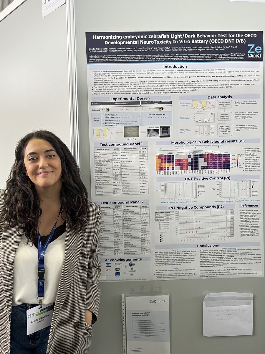 ZeClinics's tweet photo. #ZeEvent | Grateful for our #EUROTOX engagement, exploring #NAMs in risk assessment and #AI.

#ZeClinics is dedicated to advancing the #3Rs and championing NAMs for a sustainable future. 🌎

Excited for collaborations driving positive change! 🚀

#ZeParticipant | Claudia Miguel https://t.co/7RUnDu9leO