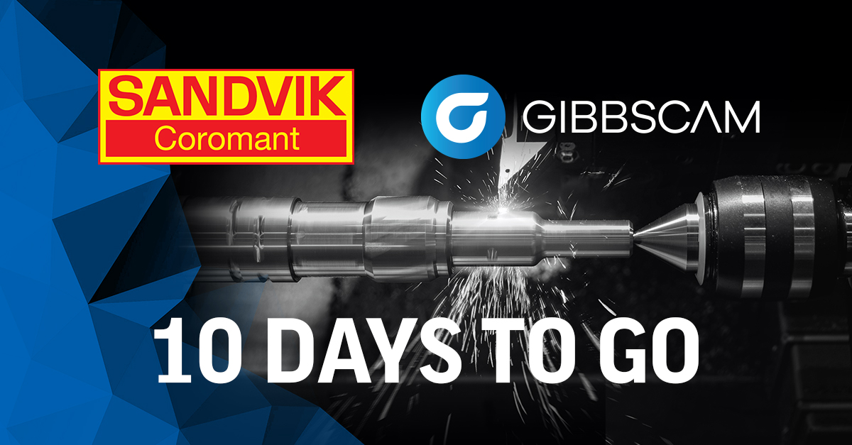 The combination of Sandvik Coromant and GibbsCAM technologies provide a significant productivity boost. The countdown continues and there are only 10 days to go until you can start to benefit from this partnership

#gibbscam #millturn #MTM #sandvikcoromant #sandvik #collaboration