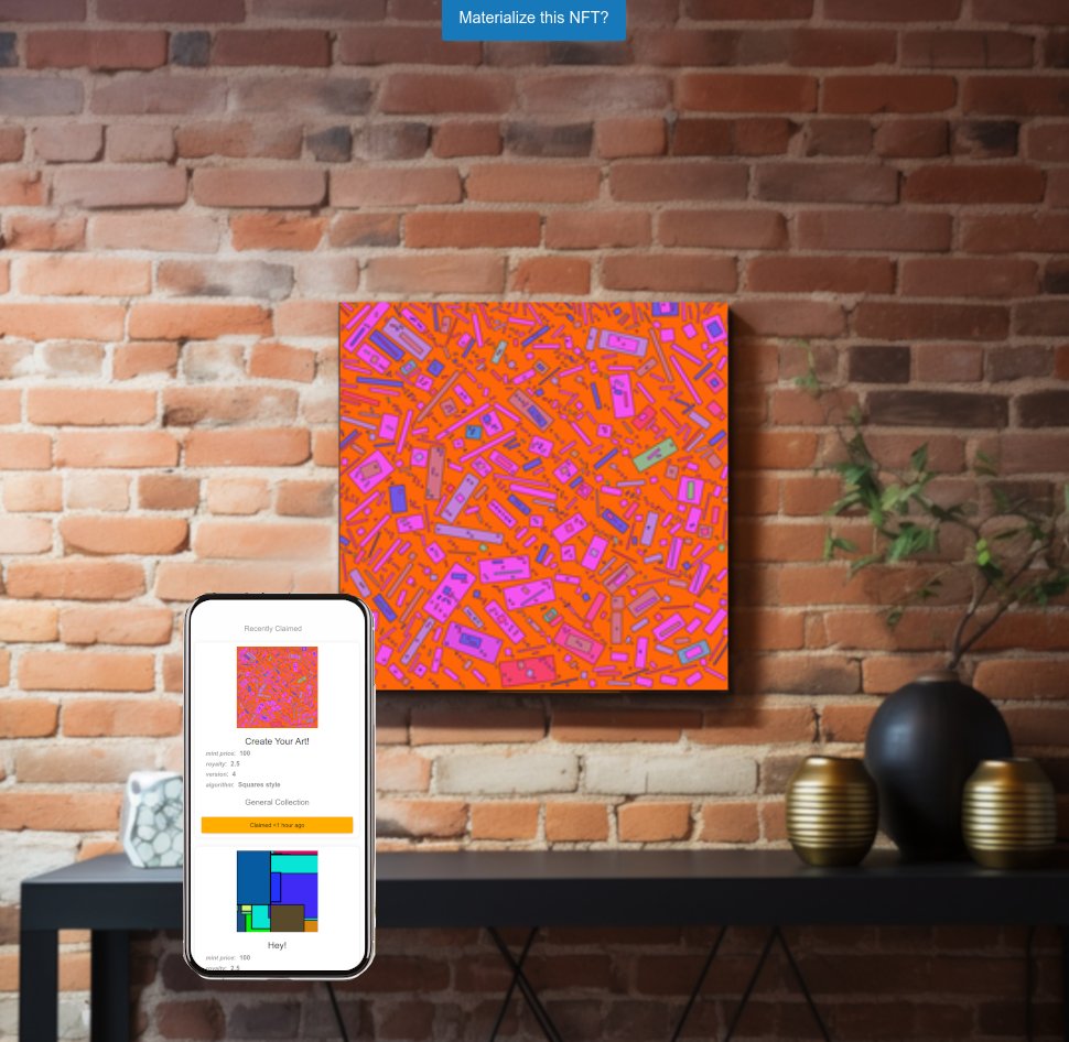 QueryArt's tweet photo. Just another text - "Create Your Art!" - turned into a #NFT
And its visualization as TNFT - Tangible NFT.
TNFT details: https://t.co/E2GVZMrzYt 
QArt: https://t.co/JFqbm4rJvL 

#nft #nftart #nftgallery #nfts #digitalart https://t.co/sh0P70Iqp0