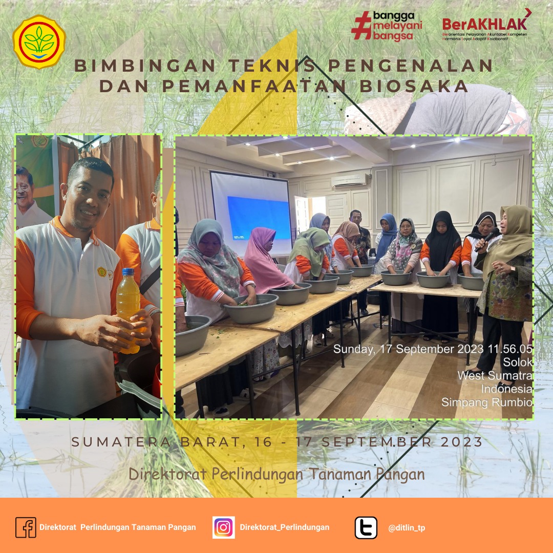 ditlin_tp's tweet photo. Sobat ditlin,
Mimin lg ada di tanah minang nih,,
Weekend qt ngapain yaa

Kementerian Pertanian bersinergi dengan Komisi IV DPR RI melaksanakan kegiatan Bimtek dengan tema Pengenalan dan Pemanfaatan Biosaka yang berlangsung di Kabupaten Tanah Datar dan Kota Solok, Sumatera Barat. https://t.co/I8TSIsnBiG