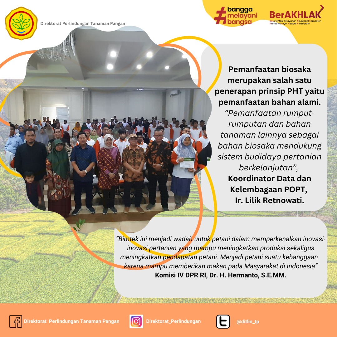 ditlin_tp's tweet photo. Sobat ditlin,
Mimin lg ada di tanah minang nih,,
Weekend qt ngapain yaa

Kementerian Pertanian bersinergi dengan Komisi IV DPR RI melaksanakan kegiatan Bimtek dengan tema Pengenalan dan Pemanfaatan Biosaka yang berlangsung di Kabupaten Tanah Datar dan Kota Solok, Sumatera Barat. https://t.co/I8TSIsnBiG