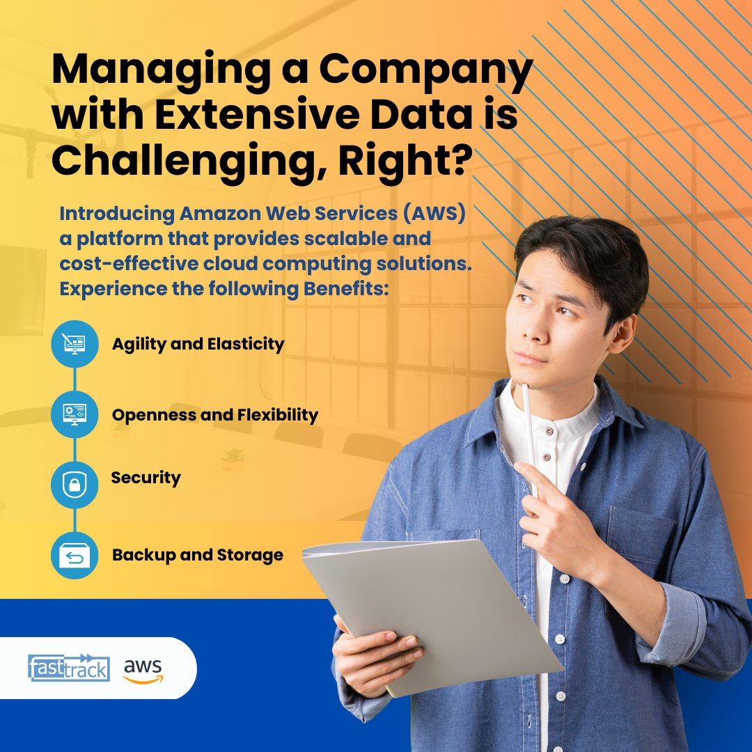 Fasttrack_PH's tweet photo. To take your company to new heights in the digital age, leverage the power of AWS.

If you want to learn more about AWS, visit our website, https://t.co/dDhf7pi7qA.  Empower your business with AWS's cloud computing.

#FasttrackAnalytics #AWS #CloudComputing https://t.co/mSvNrvdtsZ