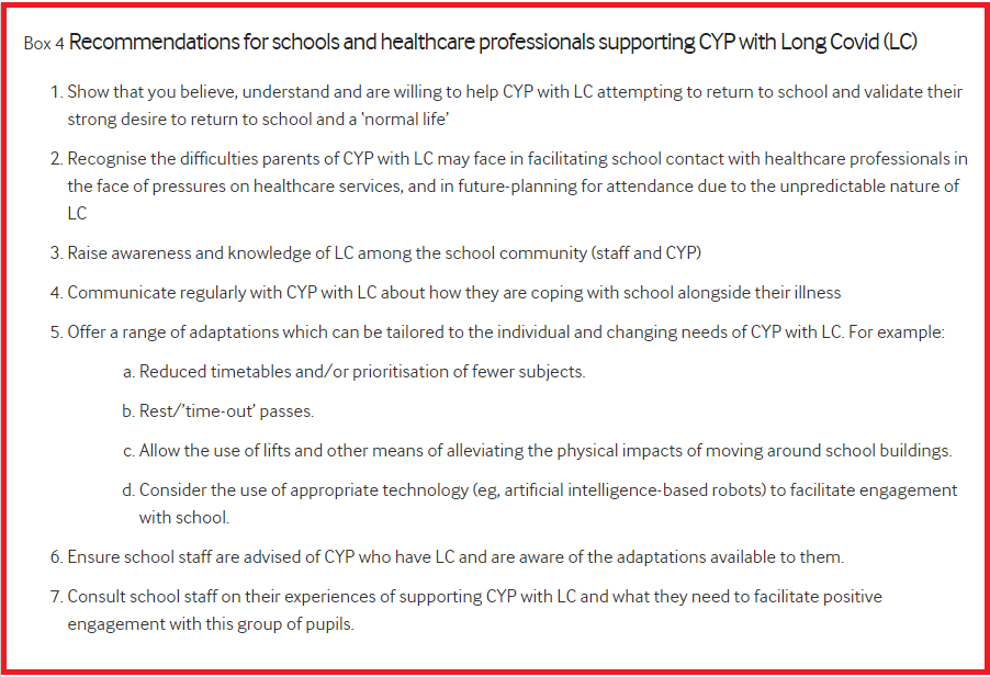 HarrySpoelstra's tweet photo. Impact of Long Covid on the school experiences of children and young people: a qualitative study
Small cohort but valuable recommendations.
➡️Don’t underestimate the impact of LongCovid on the school experiences of children and young people (CYP).
➡️But, the impact is much broader: teachers, Schools, Friends, Family etc!😢
AGAIN, HIGHTIME TO INVEST IN SAFE SCHOOLS, THESE CYP ARE OUR FUTURE! 😠
https://t.co/93wiwI5jVT