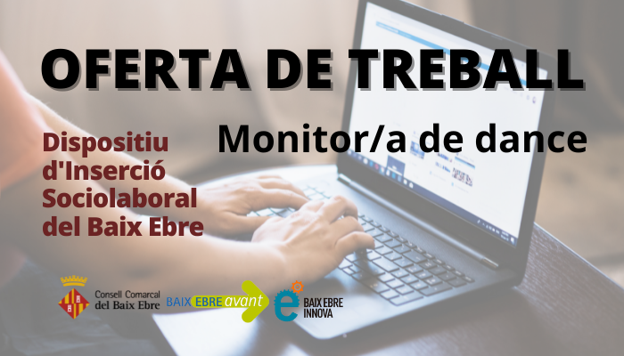 BEAvant's tweet photo. OFERTA DE TREBALL | Empresa de Deltebre necessita incorporar monitor/a de Dance.
📲 Trobareu tots els detalls d'aquesta oferta al Dispositiu d'Inserció Sociolaboral del Baix Ebre https://t.co/YSloTEk7ua https://t.co/8EtZPibdgl
