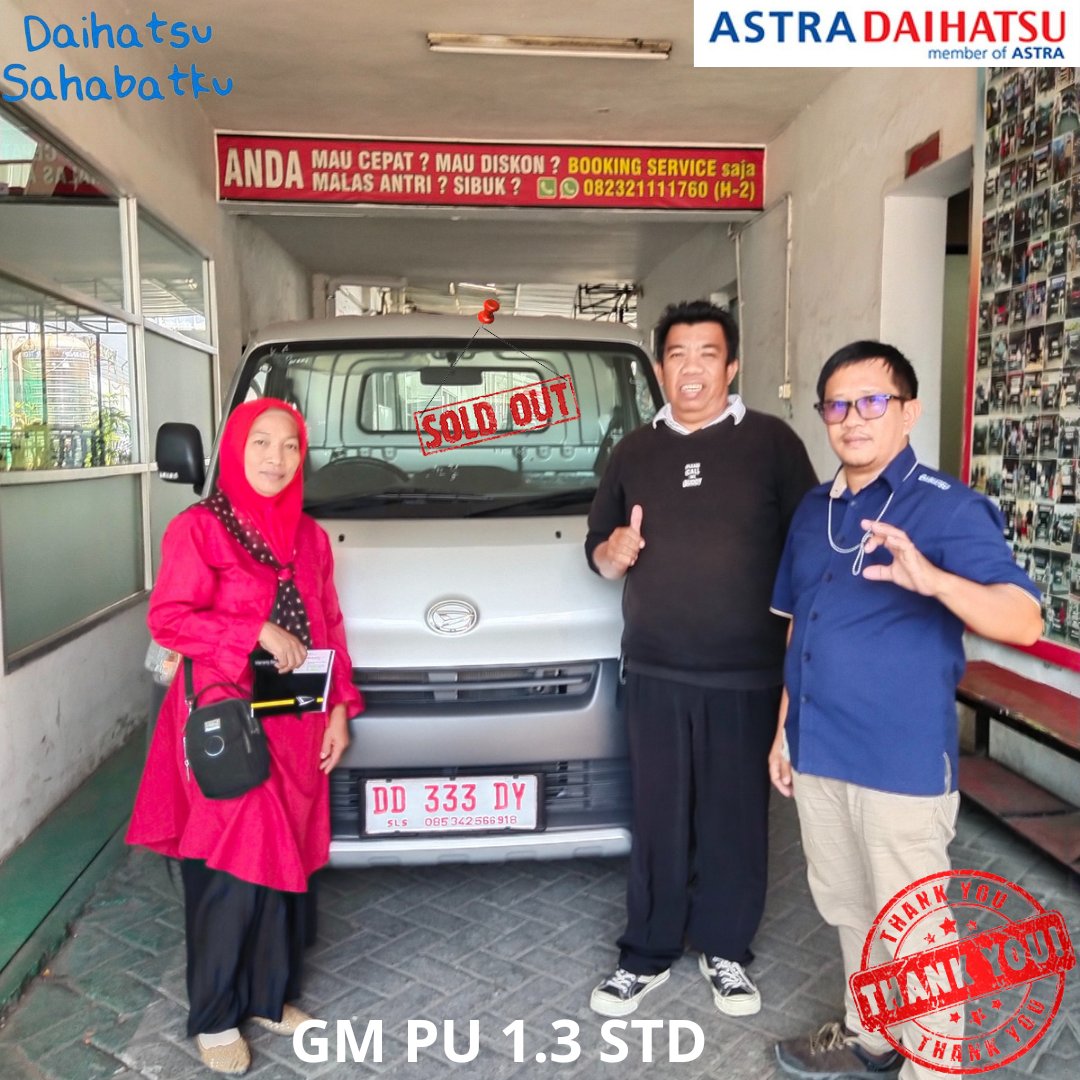 daihatsu_sulsel's tweet image. TERJUAL,  #GranMaxPU Terima kasih atas Kepercayaan Ny. #Moch Darwis K Ramlan dan Keluarga kepada saya sebagai wiraniaganya,  Salama' ki' sampai #Pangkep
Info Pembelian Contact: 085342566918 /Nomor WA. 0853 9706 6277