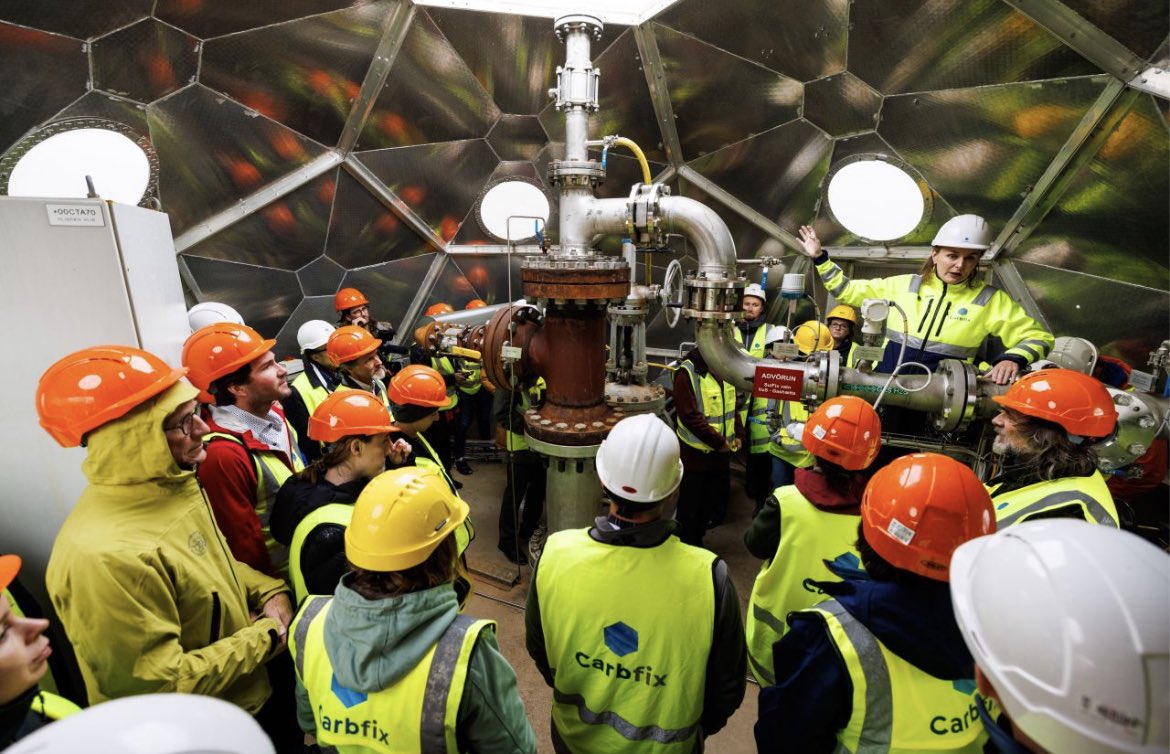 CarbFix's tweet photo. “Gone are the days where the mineralization scene consisted of two odd posters in a corner at some random CCS conference - we have reached the point of having a mature technology, a tested and viable approach, ready for scale up!” @sandrasnaebj #Carbfixsummit23 https://t.co/18r1G1fdcX
