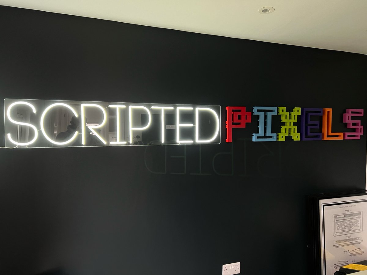 ScriptedPixels's tweet photo. Home office feature wall finally completed.
Made from LEDโs, acrylic & LEGO blocks. This makes a great background for video calls, blurred or not blurred.
#homeOffice #ScriptedPixels #webdev https://t.co/id0KUq6YBq