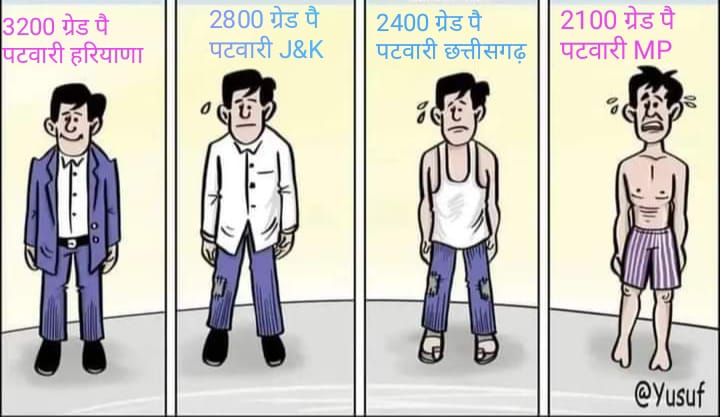 Hamara bhi grade pay badha do mamaji.
#mppatwaristrikefor2800