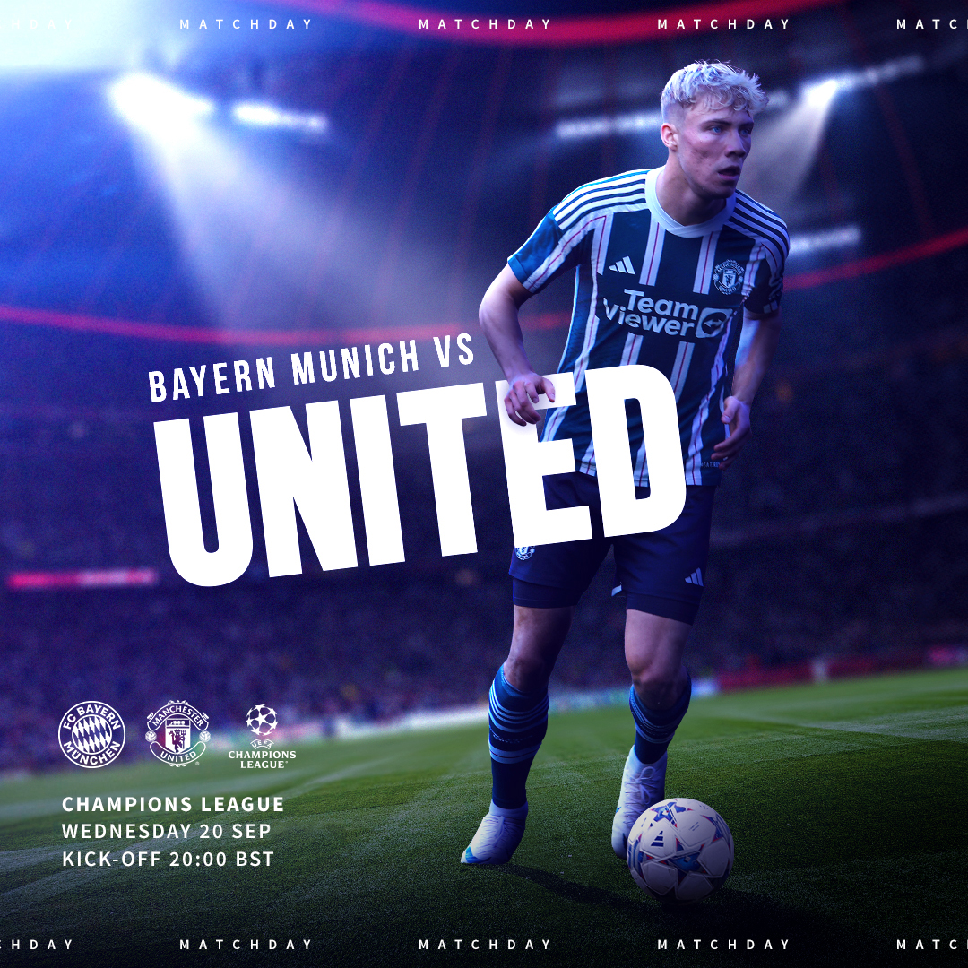 ManUtd's tweet photo. Matchday in Munich 📍

Come on United! 👊

#MUFC || #UCL