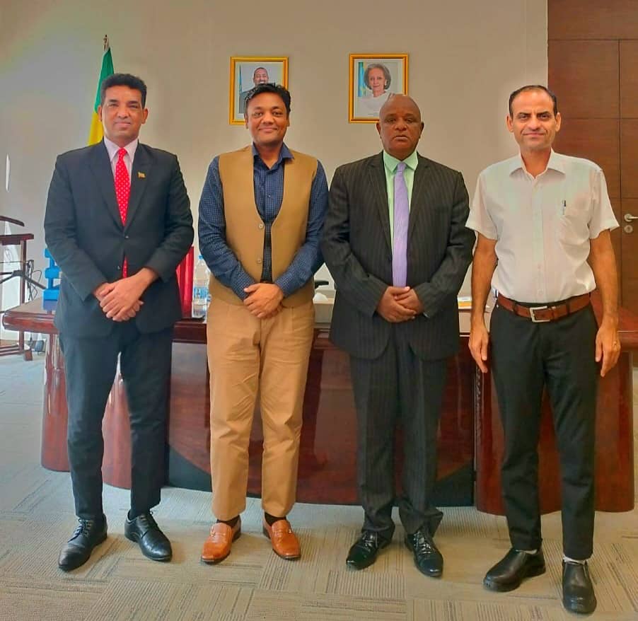 H.E. Ambassador Demeke Atnafu met Mr. Raghav Singhal, Director of Big Byte and both discussed investment opportunities in Ethiopia with special focus on recycling municipal waste and agro-technology.