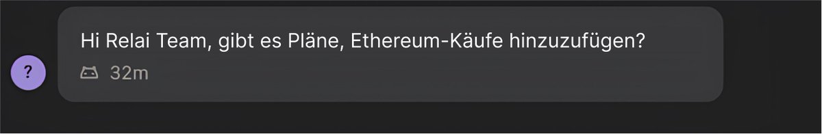 relai_app's tweet photo. Einfache Antwort: Wird nicht passieren, sorry.

Relai wird keine Altcoins listen. Punkt. https://t.co/OAmXMrEBA2