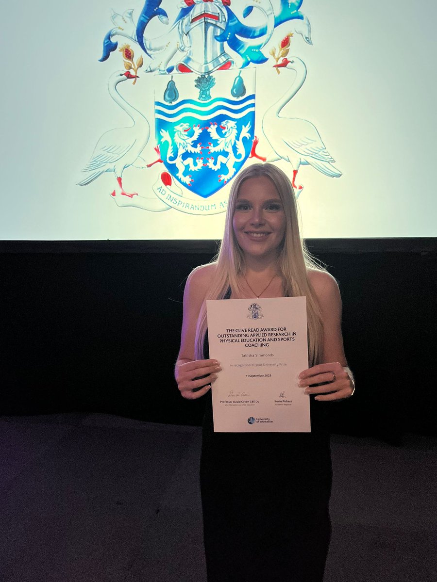 WorcPE's tweet photo. Congratulations to our #classof23 and our three students who won academic prizes at the annual @worcester_uni awards @WorcUni_SCS Well done to Jack, Tabitha and Charis 🍾 https://t.co/DwaEme675f