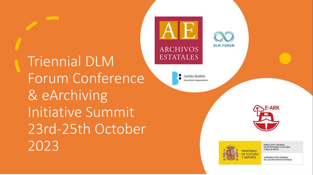📢 Preliminary Program for the DLM Forum Triennial Conference is Now Available!  Don't miss out, check the programme and REGISTER here: dlmforum.eu/index.php/all-…!
#DLMForum;#eArchiving