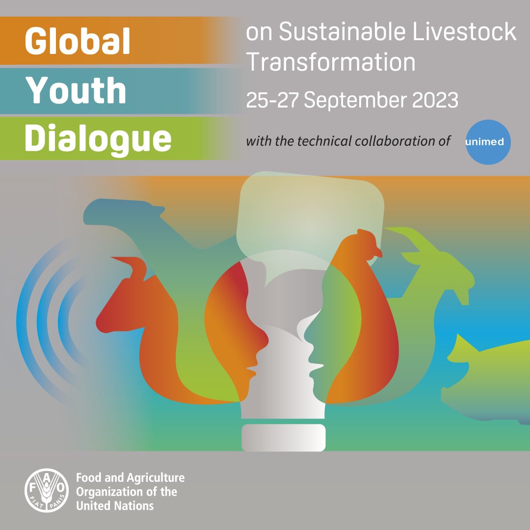 FAOLivestock's tweet photo. 🌟 Young people are key actors in building sustainable livestock systems!

Don't miss their input at the Global Youth Dialogue on Sustainable Livestock Transformation!

🌱🐄 Register now for live viewing!

👉https://t.co/8aCxfYmfwE
🌐 https://t.co/92aq8dEWmS https://t.co/jBdp8RmzqU