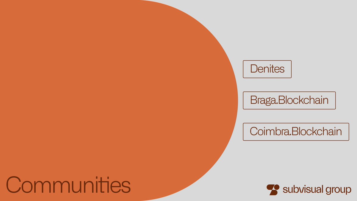 groupsubvisual's tweet image. The demand for skilled #Web3 builders is growing. We have been building local communities through projects like @DenitesDAO, @BragaBlockchain, and @Coimblockchain. Follow and learn about these communities if you&apos;re interested in Web3.

#SubvisualGroup #BuildingInWeb3