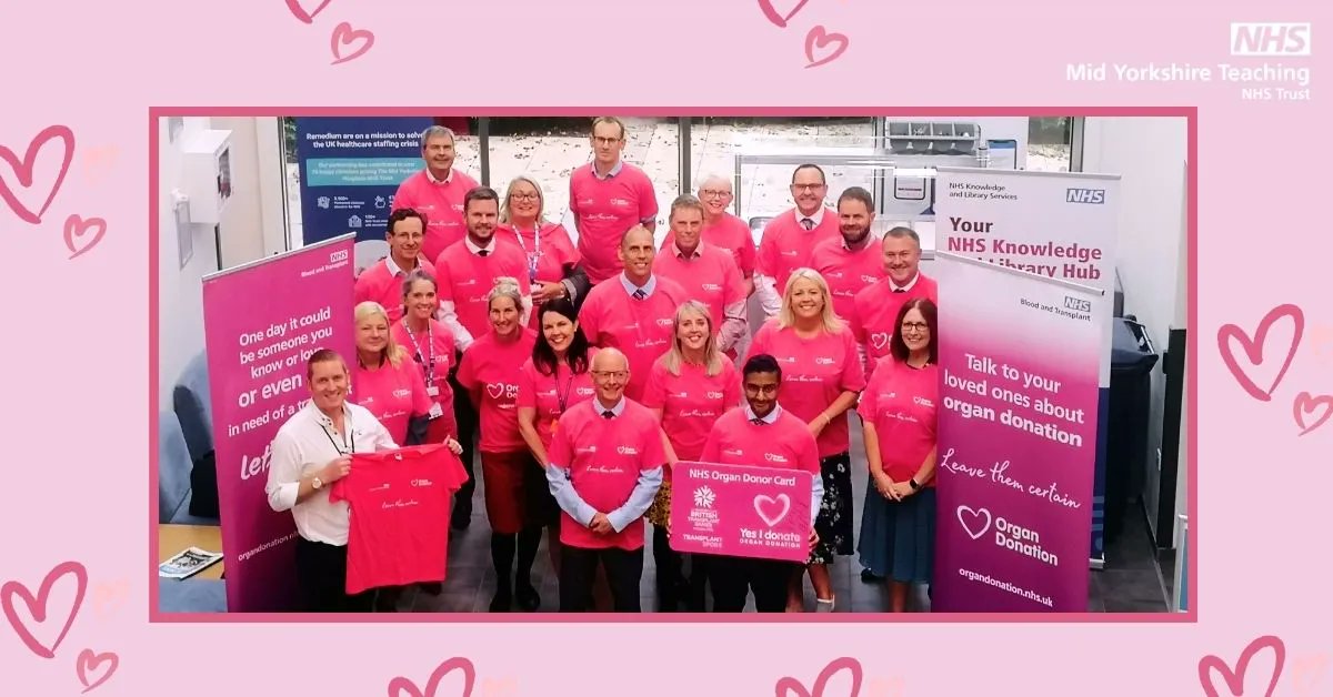 ❤️Colleagues from across the Trust, including members of our Trust Board have been dedicating time this week to discuss the importance of #organdonation

You can register your decision on the NHS Organ Donor Register at 👉 buff.ly/3bH5DyW

#MidYorks #Leavethemcertain