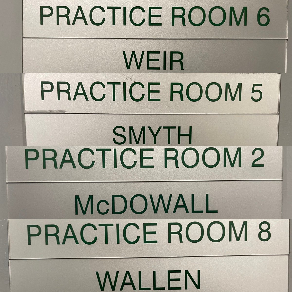 So excited to see our new practice room names go up today. We have named them all after female composers to inspire our girls @GDST <a href="/SCHSgdst/">Streatham & Clapham High School</a> <a href="/ErrollynWallen/">Errollyn Wallen</a> #ceciliamcdowell #judithweir #ethelsmyth