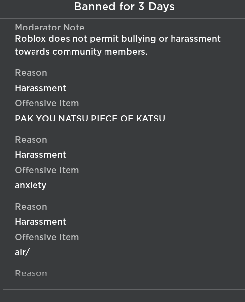 XymoneL's tweet photo. wtf roblox. you made me banned. FOR THIS ONE SWER? WOW ROBLOX I WISH YOUR MODS GET FIRED... https://t.co/b1ArW7GxSZ