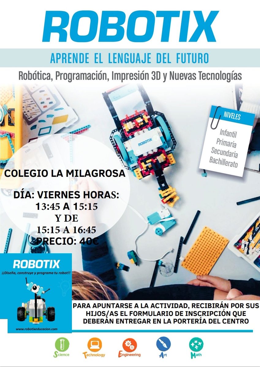 MilagrosaOviedo's tweet image. Extraescolares con @Robotix_educa en LMO. No te quedes sin tu plaza!!
